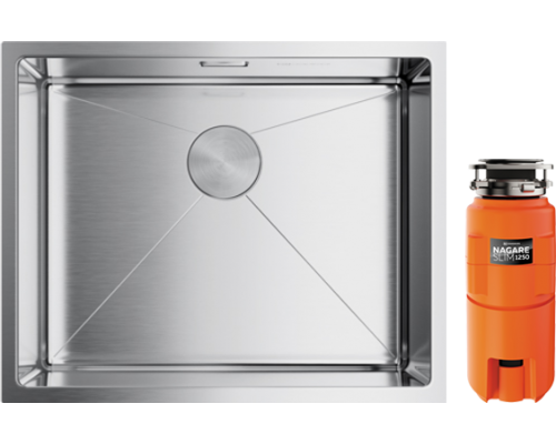 Комплект Мойка Omoikiri Taki 54-U/IF-IN нержавеющая сталь + Измельчитель Nagare slim 1250