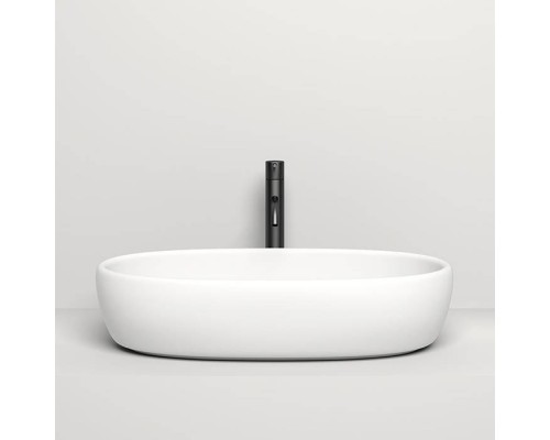 Salini Luce Раковина накладная 70х40х15.5cм, без отв., без перелива, S-Stone, цвет: белый матовый. 110721M Salini Luce Раковина накладная 70х40х15.5cм, без отв., без перелива, S-Stone, цвет: белый матовый. 110721M