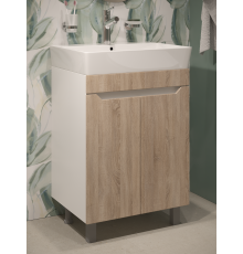 Тумба с раковиной DIWO Архангельск 60 белая, сонома
