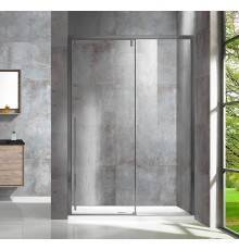 Душевая дверь в нишу Vincea Lugano VDS-1L130CLGM-1 130 см, профиль вороненая сталь, стекло прозрачное