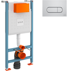 Система инсталляции для унитазов VitrA V-Fix Core 732-5800-01 с кнопкой смыва Root R 740-2280 хром