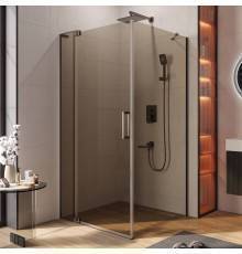 Душевой уголок Cezares Slider AH 1 100-100/110 BR GM профиль оружейная сталь, стекло бронза