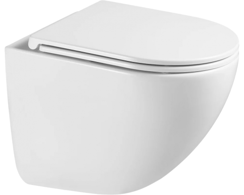 Унитаз подвесной Grossman Торнадо GR-4455SQC безободковый, с микролифтом