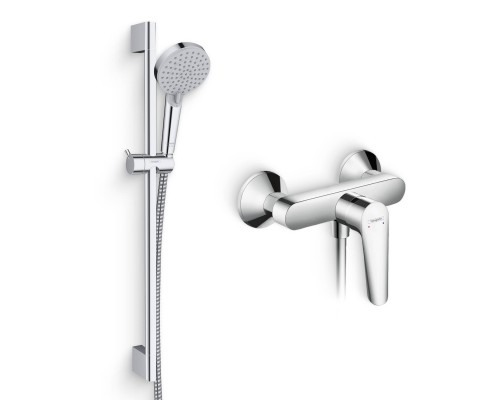Душевой комплект Смеситель для душа Hansgrohe Logis E 71602000 + Гарнитур Vernis Blend 26275000 хром Душевой комплект Смеситель для душа Hansgrohe Logis E 71602000 + Гарнитур Vernis Blend 26275000 хром