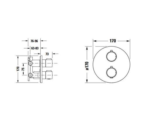Duravit Thermostatic Смеситель для душа, встраиваемый, термостатический, цвет: хром. TH4200008010 Duravit Thermostatic Смеситель для душа, встраиваемый, термостатический, цвет: хром. TH4200008010
