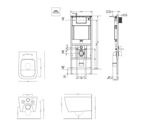 Artceram A16 Комплект унитаз с сиденьем ASA001 01+ASV003+ инсталляция, звукоизоляция, без кнопки. 700.101.03 Artceram A16 Комплект унитаз с сиденьем ASA001 01+ASV003+ инсталляция, звукоизоляция, без кнопки. 700.101.03
