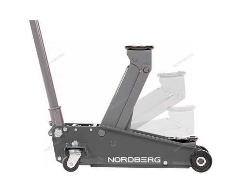 Домкрат подкатной с резиновой насадкой, быстрый подъем NORDBERG N32030G 3 т