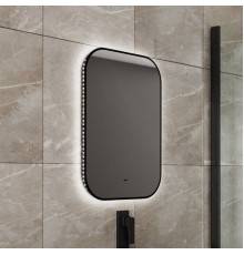 Зеркало Bauedge Black Rand 50х70, с подсветкой, сенсорное, черное