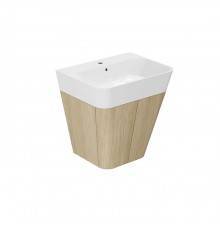 Azzurra Build Тумба подвесная 59х47х65см, с 1 ящиком, с раковиной, цвет: Olmo naturale. BULP06550T0MBI*1,  MBB 65 S N,  SIF/MB
