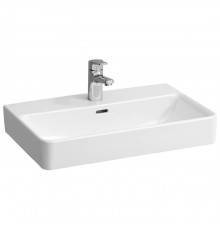 Laufen Pro S Раковина55х38х9,5 см,подвесная/накладная с 1 отв. под смеситель по центу, c переливом, цвет: белый. 8.1895.8.000.104.1