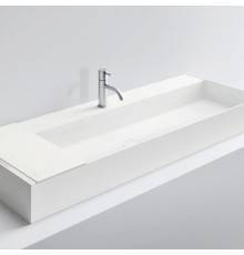 NOORTH milldue edition Раковина 126.5х47.2х12 см, 1 отв., накладная, цвет: белый. 2466*1 Bianco Opaco