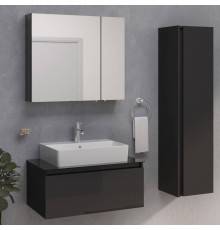 Мебель для ванной комнаты VitrA Nuo 80 подвесная, глянцевый антрацит