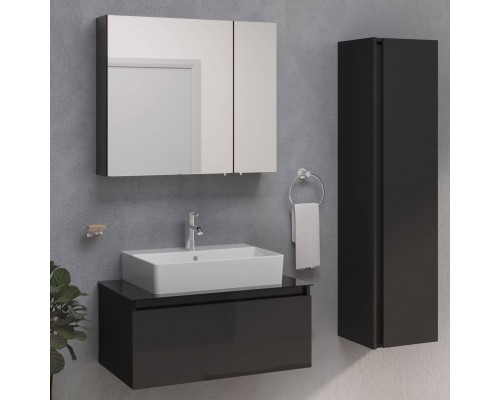 Мебель для ванной комнаты VitrA Nuo 80 подвесная, глянцевый антрацит Мебель для ванной комнаты VitrA Nuo 80 подвесная, глянцевый антрацит