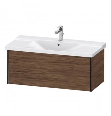 Duravit XViu Тумба подвесная 101x46.9x40.5см, с раковиной, 1 ящик, цвет: walnut dark/черный матовый. 2332100000,  XV40170B221