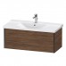 Duravit XViu Тумба подвесная 101x46.9x40.5см, с раковиной, 1 ящик, цвет: walnut dark/черный матовый. 2332100000,  XV40170B221
