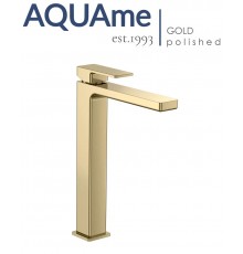 Смеситель для раковины AQUAme Savona 250 полированное золото AQM6814GG