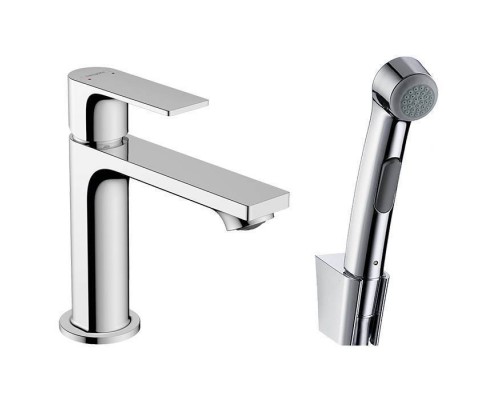 Hansgrohe Rebris E Смеситель для раковины 110, с гигиеническим душем, цвет: хром. 72216000 Hansgrohe Rebris E Смеситель для раковины 110, с гигиеническим душем, цвет: хром. 72216000