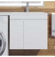 Тумба под раковину Uperwood Magenta 50 под стиральную машину, подвесная, с дверцами, белая