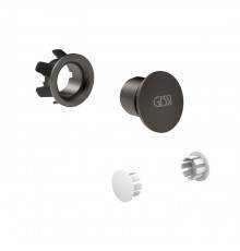 Gessi 316 Комплект заглушек для перелива и боковых отверстий, цвет: Black Metal Brushed PVD. 37587#707