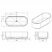 Knief Ellipse shape Ванна отдельностоящая 170x75x56см., из полимерного материала, цвет: Aventurin # 080. 70003080
