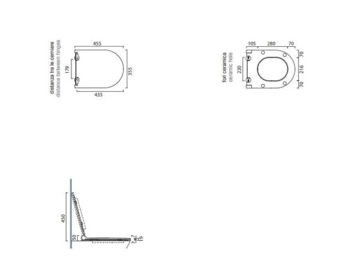 Catalano Sfera Сиденье для унитаза моноблок с микролифтом, тонкое, цвет: белый глянцевый. 0551210001