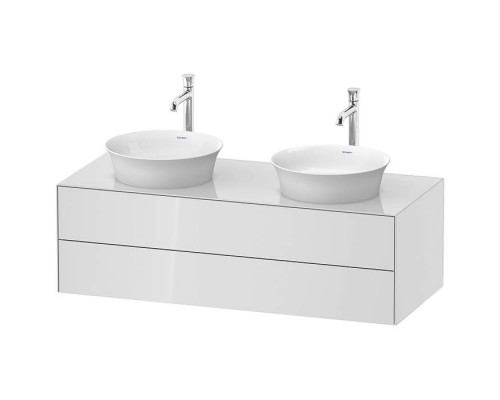 Duravit White Tulip Тумбочка подвесная 130x55х40.8см., 2 раковины, 2 ящика, цвет: белый высокоглянцевый. WT4988B8585, 2362430079 Duravit White Tulip Тумбочка подвесная 130x55х40.8см., 2 раковины, 2 ящика, цвет: белый высокоглянцевый. WT4988B8585, 2362430079
