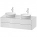 Duravit White Tulip Тумбочка подвесная 130x55х40.8см., 2 раковины, 2 ящика, цвет: белый высокоглянцевый. WT4988B8585, 2362430079
