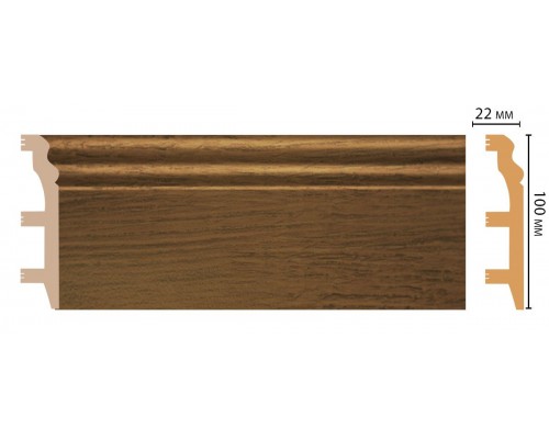 Плинтус напольный DECOMASTER D232-88ДМ (100*22*2400мм) Плинтус напольный DECOMASTER D232-88ДМ (100*22*2400мм)