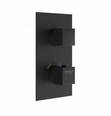 Kerama Marazzi Futura Смеситель для душа, встраиваемый, термостатический, цвет: черный матовый. 67648EKM.01.093