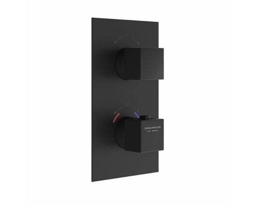 Kerama Marazzi Futura Смеситель для душа, встраиваемый, термостатический, цвет: черный матовый. 67648EKM.01.093 Kerama Marazzi Futura Смеситель для душа, встраиваемый, термостатический, цвет: черный матовый. 67648EKM.01.093