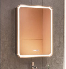 AQM9203 600х800 Зеркальный шкаф ПРАВЫЙ с подсветкой, подогревом и часами, корпус Антрацит AQM9203