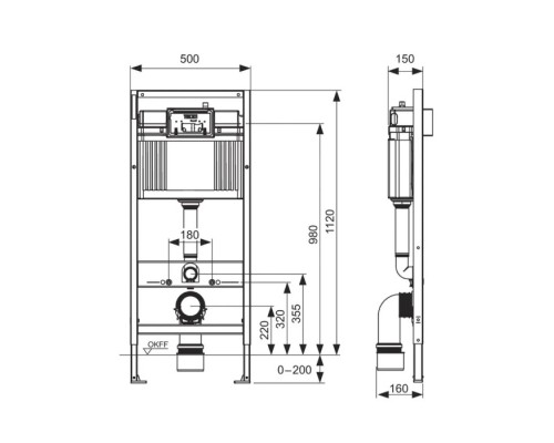 TECE Комплект TECEbase 3.0 c кронштейнами, звукоизоляцией, панелью смыва TECEloop, цвет: хром глянцевый. N500921