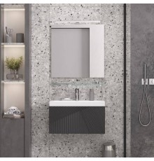 Мебель для ванной комнаты Velvex Edge 70.1Y, подвесная, графит