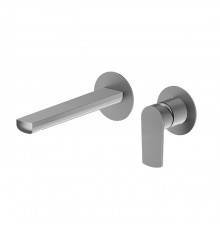 Newform Haka Смеситель для раковины, настенный, без донного клапана, цвет: PVD brushed gun metal. 72028E.59.064