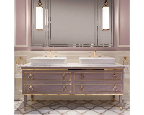 Oasis Lutetia Композиция №14 Комплект мебели напольный, 180х56хh230см, цвет: Malva/золото. Oasis Lutetia Композиция №14 Комплект мебели напольный, 180х56хh230см, цвет: Malva/золото.