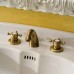 HUBER Victorian Смеситель для раковины на 3 отверстия с донным клапаном, цвет: бронза. VT00101027 Акция
