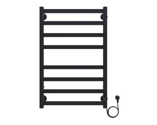 Полотенцесушитель Azario PALERMO 500/800 электрический ЧЕРНЫЙ R 8 пер.