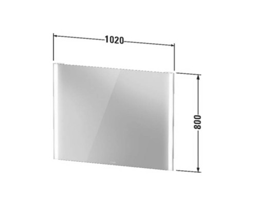 Duravit XViu Зеркало с подсветкой 102x80x40см., версия sensor, цвет: шампанское матовое. XV70330B1B1