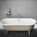 Agape Ottocento Small Ванна отдельностоящая 155x77.5x58 см, слив-перелив полированный хром, цвет: светло-серый. AVAS0967ZLSP