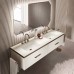 VITAGE milldue edition HILTON 07 Комплект мебели 90х55х31см подвесной, 2 раковины, зеркало, с подсветкой, отделка: стекло riso acidato, фурнитура: бронза. 7503.LED,  5802.09/acidato.91,  7339.09/acidato.DX,  7339.09/acidato.SX,  5820.180.09/acidato.91*2*3