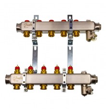 Комплект коллекторов Danfoss SSM-5 с кронштейнами для 5 контуров. 088U0975