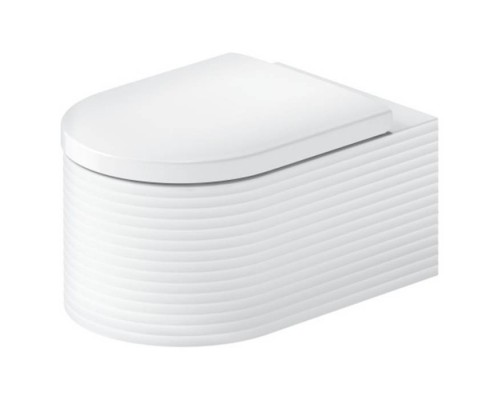 Duravit Millio Унитаз подвесной, 37х57см.,  декор Grooves, крепление в компл., цвет: белый шелковисто-матовый. 250509FF