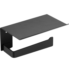 Держатель туалетной бумаги Mediclinics Aura AI2003B с полкой для телефона, black finish