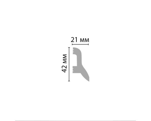 Плинтус напольный DECOMASTER D230ДМ (42*21*2000 мм) Плинтус напольный DECOMASTER D230ДМ (42*21*2000 мм)