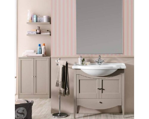 Eban Simona Комплект мебели 86 см  ручки хром, напольный, Цвет: Tortora. FACQDPO--CR,  FAPEN025-CR,  FPLEB085-B*1,  FBSSM080ODJ6*3