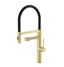 Смеситель для кухни Wonzon   Woghand WW-88458007-BG с гибким изливом, брашированное золото