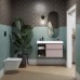 Kerama Marazzi Cubo Раковина 90х48.5х18см., подвесная, мебельная, правая, 1 отв., с переливом, цвет: белый глянцевый. CU.wb.90Rh