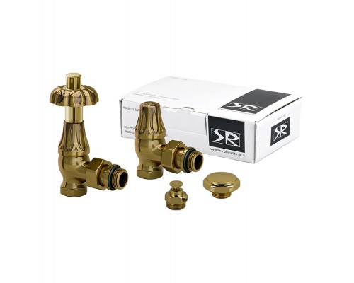 Комплект угловых декоративных вентилей SR Rubinetterie Floral Old Style 1/2 цвет бронза K371-1500Z000