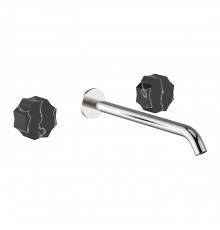 Cisal X32 Смеситель для раковины, настенный, цвет: Brushed Stainless Steel/Marble Marquina. X50135115X