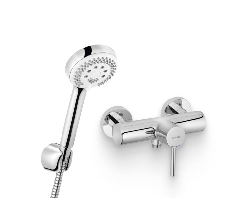 Душевой комплект Смеситель для душа Kludi Bozz 388310576 хром + Гарнитур Logo 3S 6803005-00